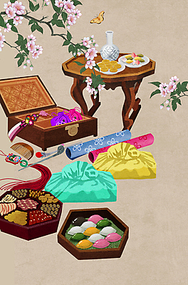 PSD 한마리 한국전통 명절 꽃 나비 잎 일러스트 복주머니 전통소품 사람없음 갈색 추석 나뭇가지 보자기 머리빗 실크 보따리 노리개 송편 비녀 한국화 소반 구절판 다과상 민화 전통다과 전통상자 추석선물 명절선물 국내일러스트 나무 식물 1 전통 기념일 음식 컬러 곤충 탁자 떡 한국 선물 상자 전통음식 직물 미용용품 동양화 오브젝트 그림 다과 파일형식 천_직물 헤어액세사리