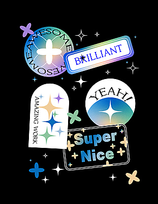 문자 영어 스티커 일러스트 타이포그라피 사람없음 반짝임 컬러풀 최고 원형 대박 놀라운 홀로그램 좋음 그라디언트 뉴트로 국내일러스트 AI파일 도형 컬러 컨셉 모션 복고 파일형식 벡터