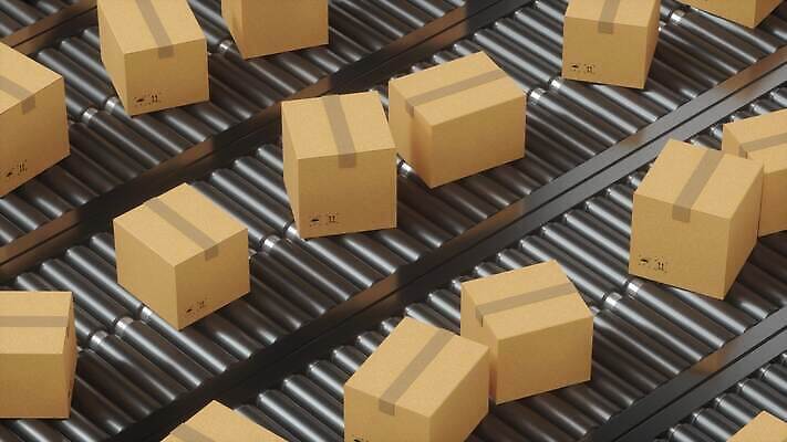 산업 선 이동 포장 공장 교통시설 모션 사람없음 상자 갈색 3D 기계 장비 화물 벨트 제조 상품 컨테이너 배송 창고 패키지 수납 질서 짐싸기 판지 분배 자동 컨베어밸트 공급 4K MOV 해외동영상 클립영상 잡화 컬러 교통 컨셉 공업 운송업 예절 디지털합성 시설 동영상 파일형식