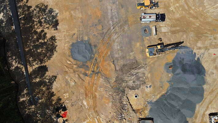 산업 주택 직장 사람없음 야외 건물 기계 장비 건설현장 업무 수리 땅 불도저 발굴 준비 공학 개발 땅바닥 콘크리트 4K MOV 해외동영상 클립영상 건축물 교육 회사 바닥 건설업 작업 중장비 동영상 파일형식