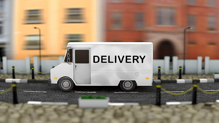 컨셉 회사 비즈니스 교통시설 모션 자동차 사람없음 상자 도시 서비스 패키지 짐차 물류 4K MOV 해외동영상 클립영상 육상교통 교통 시설 동영상 파일형식