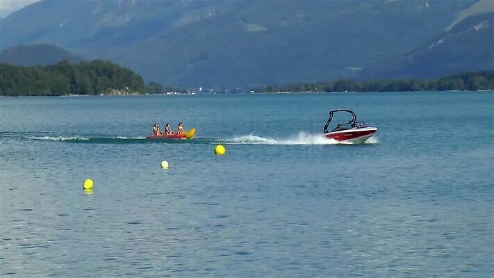 호수 휴가 산 사람없음 야외 관광지 마을 보트 오스트리아 알프스 견인 타운 잘츠부르크 MP4 해외동영상 클립영상 유럽 여행 배_교통 도시 동영상 파일형식