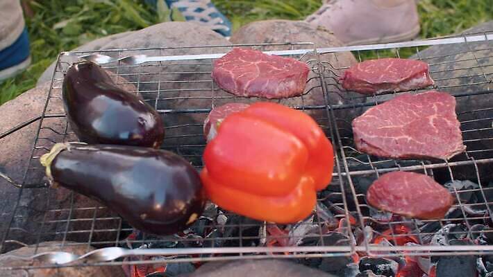 라이프스타일 접시 음식 컨셉 채소 자연 불 가지 불꽃 파프리카 육류 요리 사람없음 야외 여름 소풍 파티 정원 저녁식사 소고기 튀김 신선 닫기 연기 그릴 숲 바비큐 굽기 주말 숯 뒤뜰 재 화상 맛있는 4K MP4 해외동영상 클립영상 자연요소 식기 계절 식재료 모션 주방용품 이벤트 생활 야외활동 식사 상처 구이 생태계 동영상 파일형식