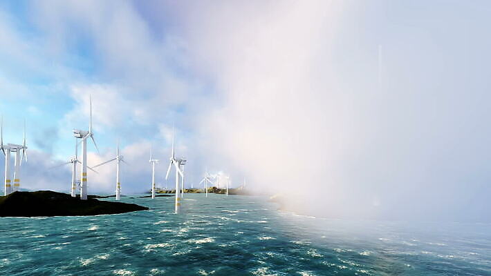 산업 밭 공장 자연 하늘 미래 풍경 사람없음 야외 가로 글로벌 환경 탑 재활용 풍차 발전기 그린에너지 풍력에너지 사회이슈 환경보전 동영상 혁명 MOV 해외동영상 클립영상 건축물 컨셉 농업 공업 발전소 에너지 친환경 생태계 파일형식