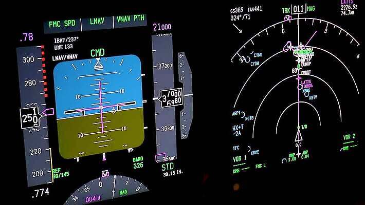 디자인 여행 교통시설 비행기 직장 사람없음 전자제품 컴퓨터 디지털 스크린 모니터 장비 과학기술 정보 기구 판넬 고급 지시 파일럿 고도 항공 속도 상업 제트기 네비게이션 대패 레이더 루트 베어링 자동화 제목 제어 MP4 해외동영상 클립영상 직업 교통 컨셉 회사 항공교통 모션 대중교통 기술 시설 동영상 파일형식