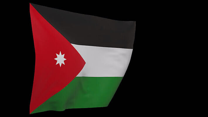 배너 물결 사람없음 깃발 애국심 요르단 전국 4K MOV 해외동영상 클립영상 중동 동영상 파일형식