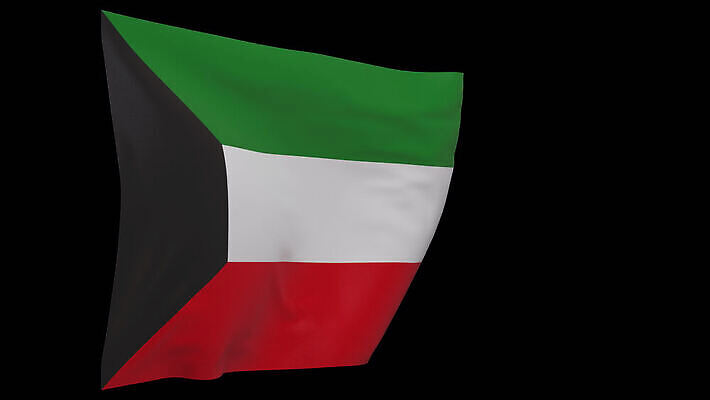 배너 물결 사람없음 깃발 애국심 전국 쿠웨이트 4K MOV 해외동영상 클립영상 중동 동영상 파일형식