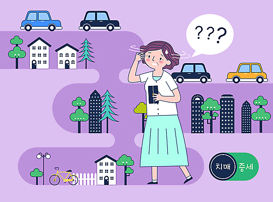 전신 나무 여자 노년 할머니 말풍선 가로등 일러스트 자동차 주택 한명 들기 빌딩 건물 스마트폰 걷기 자전거 보라색 물음표 잃음 당황 건망증 기억력 증상 치매 혼란 노인여자한명만 국내일러스트 AI파일 식물 1 건축물 기호 공공시설 감정 육상교통 컬러 컨셉 모션 사람 성인 핸드폰 스마트기기 바이크 질병 여자한명만 노인여자만 파일형식 벡터