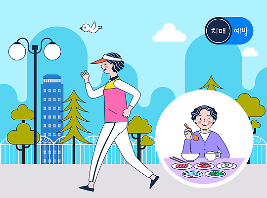 전신 나무 구름 한마리 여자 노년 할머니 가로등 일러스트 조류 하늘 윙크 들기 빌딩 상반신 두명 건물 운동복 운동 걷기 건강관리 식사 먹기 노후건강 영양섭취 치매 노인여자만 치매예방 국내일러스트 AI파일 자연요소 식물 동물 1 건축물 옷 공공시설 모션 표정 건강 관리 사람 성인 노후 질병 예방 여자만 노인만 파일형식 벡터