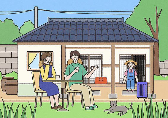 전신 PSD 나무 한마리 여자 남자 딸 여유 어린이 의자 일러스트 탁자 엄마 휴식 한옥 기와집 들기 앉기 소녀 성인 세명 반려동물 캐리어 고양이 턱괴기 농촌 시골 항아리 아빠 전봇대 힐링 주말 전원생활 반려묘 국내일러스트 식물 동물 1 한국전통 공공시설 감정 가구 컨셉 고건축 포유류 가족 모션 사람 생활 여행가방 도자기 파일형식