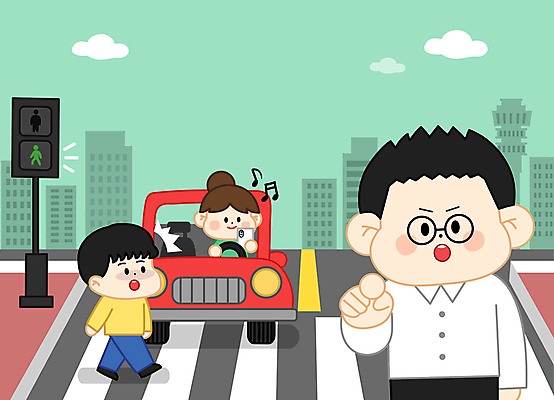 전신 구름 여자 남자 도로 음표 일러스트 자동차 경고 들기 빌딩 상반신 성인 건물 세명 걷기 놀람 운전 가리킴 보행자 횡단보도 위험 신호등 교통사고 변호사 딴짓 성인만 안경낌 국내일러스트 AI파일 자연요소 직업 건축물 기호 감정 안경 길 음악 육상교통 컨셉 교통시설 모션 표정 사람 손짓 보행로 사건 파일형식 벡터