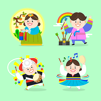 전신 여자 남자 별 무지개 음표 일러스트 산 들기 여러명 성인 연두색 추석 달 한복 풍물놀이 사물놀이 북 감나무 청사초롱 북채 투호 투호놀이 투호놀이기구 성인만 월간캐릭터 일러캐릭터 AI파일 자연요소 나무 캐릭터 한국전통 기호 명절 음악 다수 모션 타악기 전통소품 국악 감 사람 초록색 전통놀이 전통의상 전통공연 초롱 파일형식 벡터