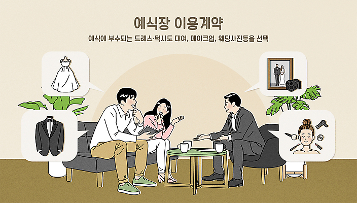 전신 여자 남자 화분 웨딩드레스 결혼 말풍선 일러스트 들기 앉기 정장 턱시도 여러명 성인 책 소파 준비 상담 베이지색 예식장 웨딩메이크업 웨딩플래너 성인만 웨딩촬영 국내일러스트 AI파일 직업 드레스 옷 컬러 다수 의자 모션 사람 이벤트 화장 공간 기념사진 파일형식 벡터