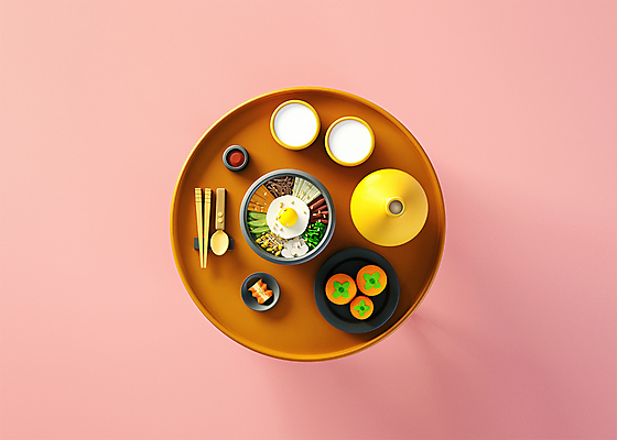 PSD 편집 편집이미지 접시 명절 분홍색 젓가락 김치 감 사람없음 세트 하이앵글 3D소스 3D 추석 숟가락 전통음식 디지털합성 비빔밥 막걸리 명절음식 호리병 교자상 수저받침대 편집소스 막걸리잔 편집3D 전통 식기 기념일 한식 음식 뷰포인트 컬러 술잔 과일 탁자 병_용기 주류 수저 받침대 파일형식