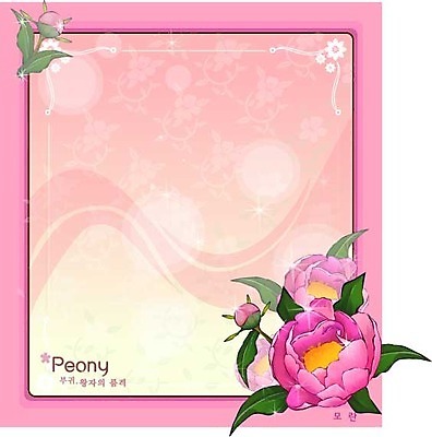 EPS 식물 꽃 분홍색 백그라운드 꽃백그라운드 일러스트 봄꽃 자연 사람없음 꽃말 모란 국내일러스트 컬러 봄 생태계 파일형식 벡터