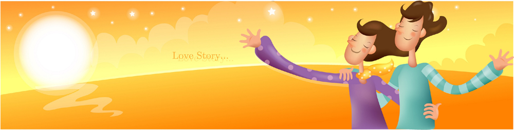 EPS 주간 커플 여자 남자 감정 컬러 일러스트 사랑 사람 야외 두명 노란색 일출 로맨틱 휴머니즘 국내일러스트 자연요소 컨셉 관계 노을 파일형식 벡터