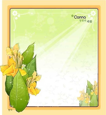 EPS 식물 꽃 컬러 백그라운드 꽃백그라운드 일러스트 여름꽃 자연 사람없음 노란색 꽃말 칸나 국내일러스트 생태계 파일형식 벡터 여름_계절