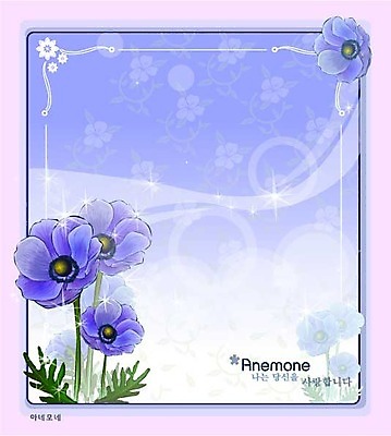 EPS 식물 꽃 컬러 백그라운드 꽃백그라운드 일러스트 봄꽃 자연 사랑 사람없음 파란색 꽃말 아네모네 국내일러스트 감정 봄 생태계 파일형식 벡터