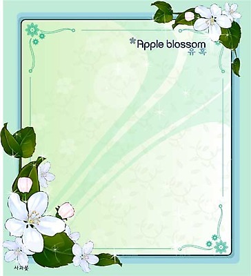 EPS 식물 꽃 백그라운드 꽃백그라운드 일러스트 봄꽃 자연 사람없음 흰색 꽃말 사과꽃 국내일러스트 컬러 봄 생태계 파일형식 벡터