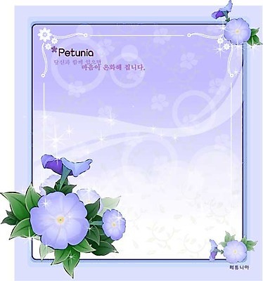 EPS 식물 꽃 컬러 일러스트 자연 사람없음 보라색 꽃말 피튜니아 국내일러스트 생태계 파일형식 벡터