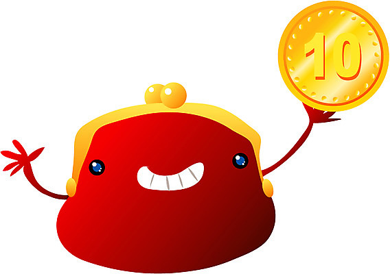 EPS 캐릭터 잡화 산업 돈 일러스트 사람없음 금융 경제 동전 원화 지갑 오브젝트 동전지갑 십원 일러캐릭터 재산 파일형식 벡터