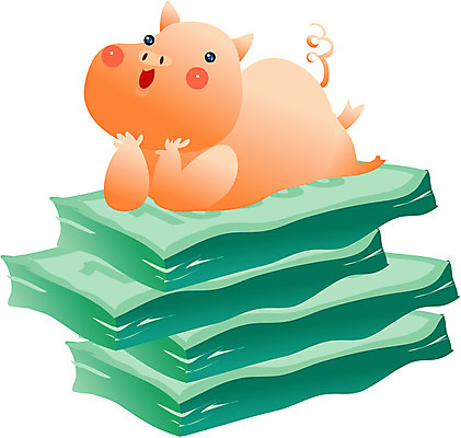 EPS 동물 척추동물 캐릭터 한마리 육지동물 산업 지폐 돈 일러스트 포유류 사람없음 금융 경제 저축 돼지저금통 저금통 돼지 절약 원화 만원 돈다발 일러캐릭터 1 컨셉 재산 파일형식 벡터