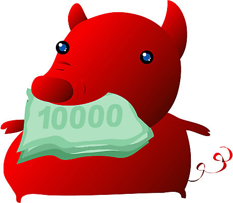 EPS 동물 척추동물 캐릭터 한마리 육지동물 산업 컬러 지폐 돈 일러스트 포유류 사람없음 빨간색 금융 경제 저축 돼지저금통 저금통 돼지 절약 원화 만원 물기 일러캐릭터 1 컨셉 모션 재산 파일형식 벡터