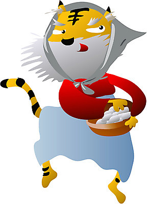 EPS 클립아트 동물 척추동물 캐릭터 한마리 한국문화 한국전통 육지동물 일러스트 포유류 상상 동화 전통캐릭터 떡 전래동화 두건 들기 사람없음 치마 광주리 호랑이 전통의상 한복 저고리 호랑이캐릭터 변장 떡장수 해님달님 일러캐릭터 1 동양문화 전통 동물캐릭터 모션 하의 한국 바구니 파일형식 벡터