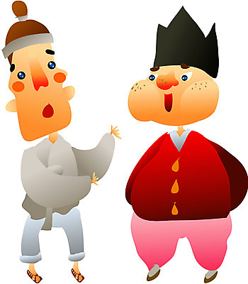 EPS 전신 클립아트 한국문화 한국전통 남자 일러스트 동화 전래동화 서기 사람 성인 두명 도움 전통의상 한복 형제 상투 양반 흥부와놀부 머슴 흥부 구걸 놀부 정자관 하인 남자만 성인남자만 성인만 국내일러스트 동양문화 전통 컨셉 가족 모션 한국 신분 파일형식 벡터