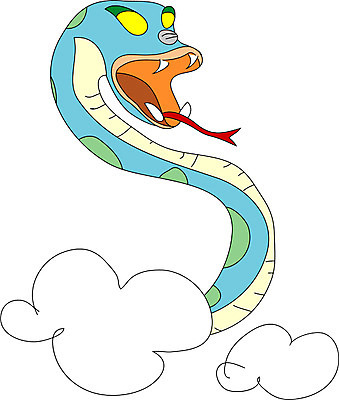 EPS 클립아트 동물 구름 캐릭터 한마리 동물캐릭터 일러스트 상상 하늘 사람없음 용 뱀 용캐릭터 승천 일러캐릭터 자연요소 1 파충류 파일형식 벡터