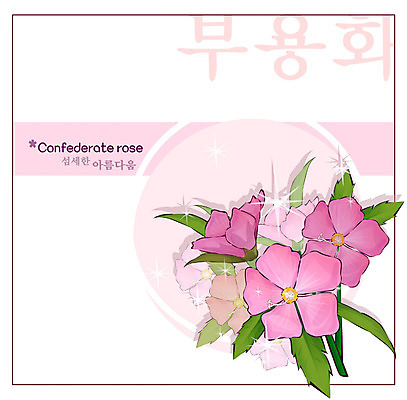 EPS 식물 꽃 분홍색 백그라운드 꽃백그라운드 일러스트 자연 가을꽃 사람없음 꽃말 부용 부용화 국내일러스트 컬러 생태계 파일형식 벡터 가을_계절