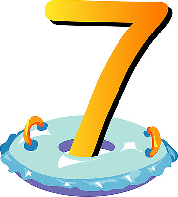 EPS 문자 기호 계절 여행 일러스트 물놀이 휴가 사람없음 여름 숫자 달력 튜브 7월 7 국내일러스트 놀이 날짜 파일형식 벡터