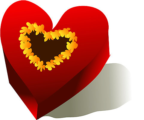 EPS 컬러 일러스트 그림자 선물 사람없음 장식 빨간색 선물상자 상자 한개 하트 오브젝트 국내일러스트 모양 1 파일형식 벡터