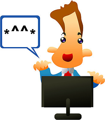 EPS 클립아트 문자 기호 남자 말풍선 일러스트 비즈니스 대화 한명 미소 웃음 사람 정장 상반신 20대 성인 컴퓨터 모니터 직장인 비즈니스맨 특수문자 이모티콘 채팅 남자만 남자한명만 성인남자만 청년만 청년남자만 청년남자한명만 성인한명만 성인남자한명만 성인만 국내일러스트 직업 1 옷 표정 말하기 청년 전자제품 파일형식 벡터