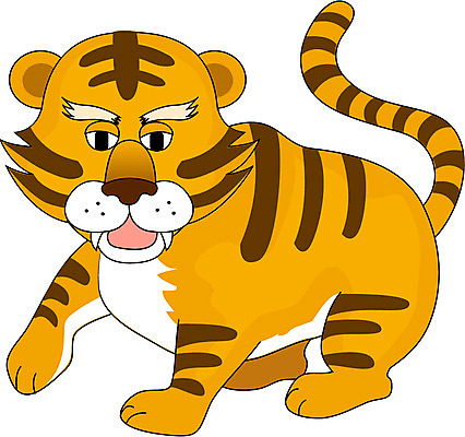 EPS 클립아트 동물 척추동물 캐릭터 한마리 육지동물 일러스트 포유류 동화 전래동화 사람없음 호랑이 호랑이캐릭터 해님달님 일러캐릭터 1 동물캐릭터 파일형식 벡터