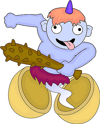 EPS 클립아트 캐릭터 한국문화 한국전통 일러스트 상상 동화 전통캐릭터 뿔 전래동화 이야기 들기 사람 사람없음 방망이 균열 도깨비 박 흥부와놀부 도깨비방망이 흥부놀부 등장 나오기 가상인물 일러캐릭터 동양문화 전통 모션 한국 파일형식 벡터