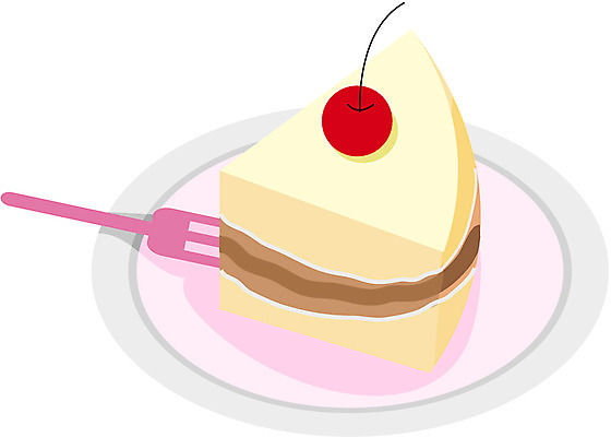 EPS 접시 음식 빵 포크 과일 일러스트 디저트 사람없음 장식 케이크 체리 조각케이크 제빵 한조각 국내일러스트 1 식기 제과제빵 파일형식 벡터