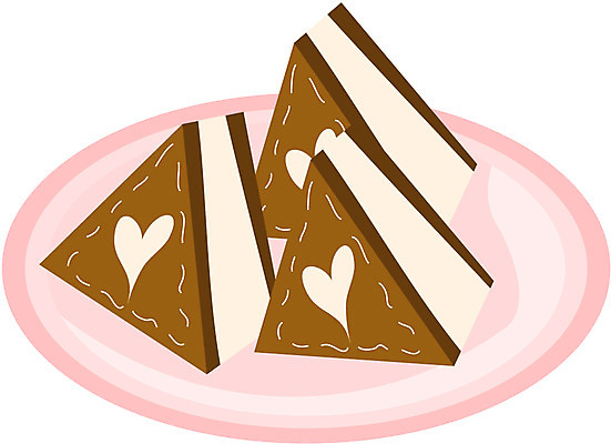 EPS 접시 기념일 음식 일러스트 디저트 발렌타인데이 이벤트 사람없음 초콜릿 하트 삼각형 세조각 국내일러스트 모양 도형 식기 데이이벤트 3 파일형식 벡터