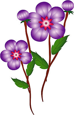 EPS 클립아트 식물 꽃 컬러 일러스트 사람없음 보라색 국내일러스트 파일형식 벡터