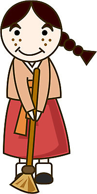 EPS 전신 클립아트 한국문화 한국전통 전통 여자 초등학생 어린이 가사 일러스트 동화 전래동화 이야기 한명 서기 들기 사람 소녀 전통의상 한복 빗자루 청소 댕기머리 콩쥐팥쥐 주근깨 콩쥐 전래 여자만 여자한명만 어린이만 소녀만 소녀한명만 국내일러스트 1 학생 동양문화 헤어스타일 모션 한국 점 청소도구 파일형식 벡터