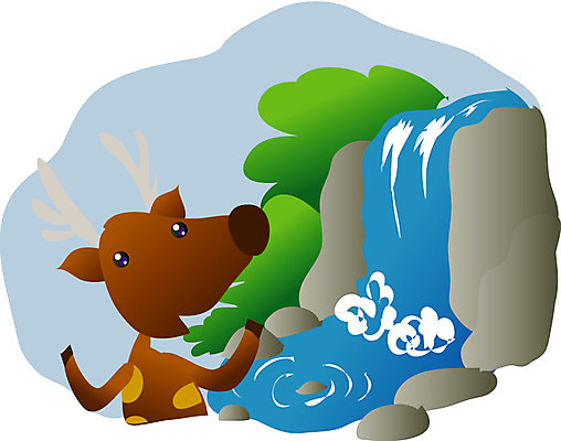 EPS 클립아트 동물 척추동물 캐릭터 한마리 육지동물 동물캐릭터 일러스트 포유류 동화 사슴 전래동화 이야기 사람없음 폭포 사슴캐릭터 선녀와나무꾼 일러캐릭터 1 자연 파일형식 벡터