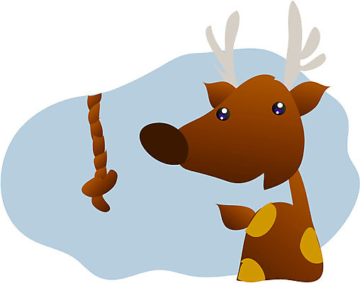 EPS 클립아트 동물 척추동물 캐릭터 한마리 육지동물 밧줄 동물캐릭터 일러스트 포유류 상상 사슴 사람없음 사슴캐릭터 일러캐릭터 1 줄 파일형식 벡터