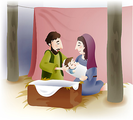 EPS 여자 남자 기독교 종교 일러스트 실내 사랑 사람 세명 교회 믿음 성경 아기 예수 마리아 예수탄생 요셉 말구유 국내일러스트 감정 종교용품 종교건축 내부 건물 신_종교 파일형식 벡터