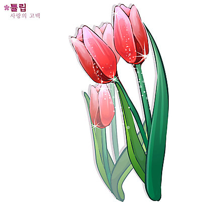 EPS 식물 꽃 컬러 일러스트 봄꽃 자연 사람없음 빨간색 튤립 국내일러스트 봄 생태계 파일형식 벡터