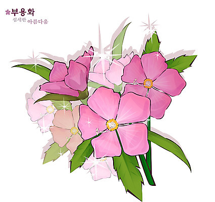 EPS 식물 꽃 분홍색 일러스트 자연 가을꽃 사람없음 꽃말 부용 부용화 국내일러스트 컬러 생태계 파일형식 벡터 가을_계절