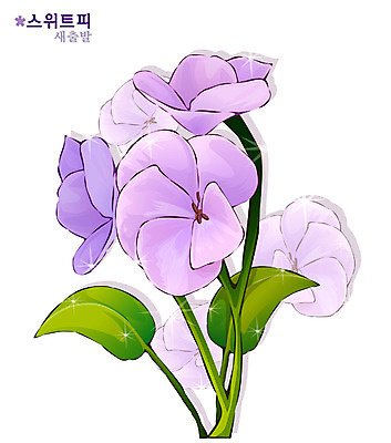 EPS 식물 꽃 컬러 일러스트 자연 사람없음 보라색 꽃말 스위트피 국내일러스트 생태계 파일형식 벡터