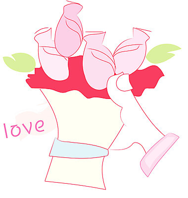 EPS 클립아트 식물 문자 손 알파벳 영어 꽃 꽃다발 일러스트 선물 사랑 한명 신체부위 장미 다발 한다발 국내일러스트 1 감정 사람 파일형식 벡터