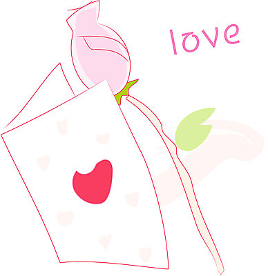 EPS 식물 문자 알파벳 영어 꽃 한송이 일러스트 여름꽃 자연 사랑 사람없음 장미 하트 러브레터 편지 국내일러스트 카드프레임 모양 1 감정 프레임 생태계 송이 파일형식 벡터 여름_계절