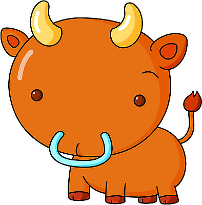 EPS 클립아트 동물 척추동물 캐릭터 한마리 육지동물 컬러 일러스트 포유류 상상 새해 뿔 사람없음 갈색 십이지신 소띠 운세 소 황소 코뚜레 일러캐릭터 1 고리 파일형식 벡터