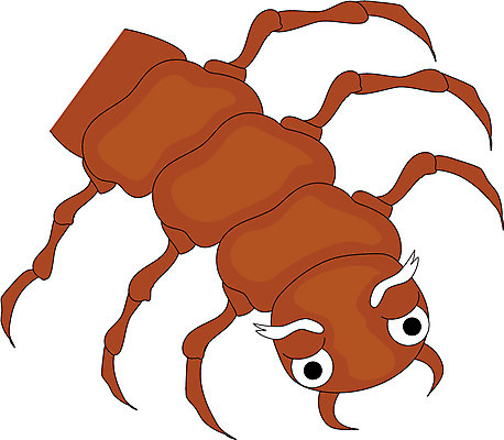 EPS 클립아트 동물 캐릭터 한마리 절지류 일러스트 상상 사람없음 벌레 몬스터 지네 일러캐릭터 1 곤충 파일형식 벡터